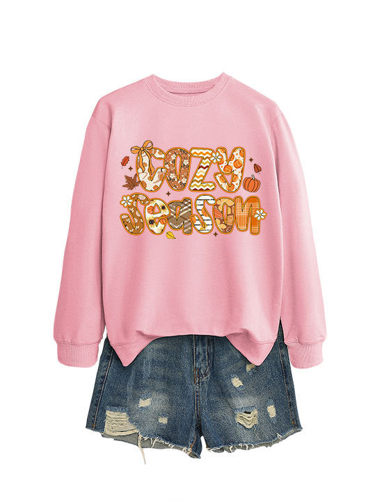 Kvinders sweatshirt med kreativt efterårsdesign og afslappet pasform Stilla