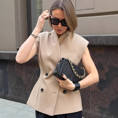 Dame Mode Blazer med asymmetrisk snit Stilla