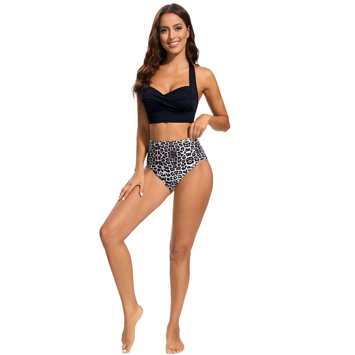 Dame bikini sæt med elegant høj talje og polstret top Stilla