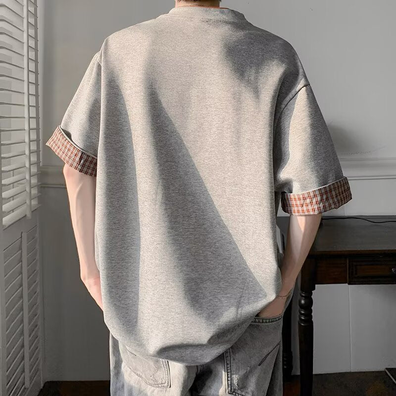 Herrer Oversized T-shirt med moderne kontrastdesign og afslappet pasform Stilla