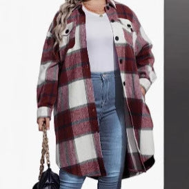 Dame Flannel Skjortejakke Stilla