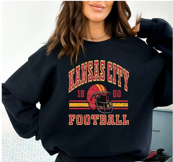 Kvinder Oversized Sweatshirt med nostalgisk fodboldmotiv Skovae