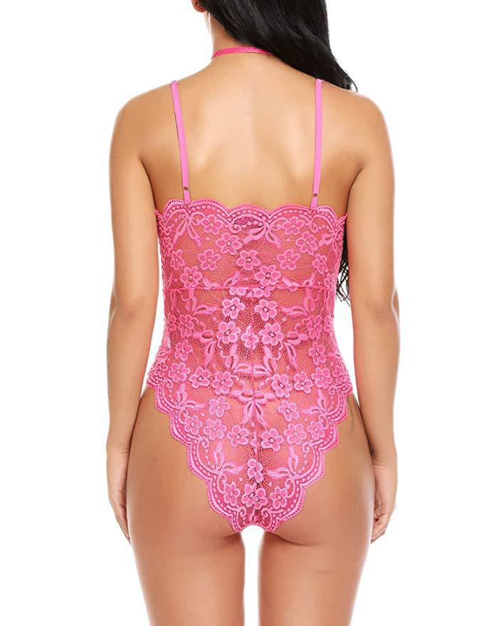 Dame Blomster Spids Teddy Body Stilla