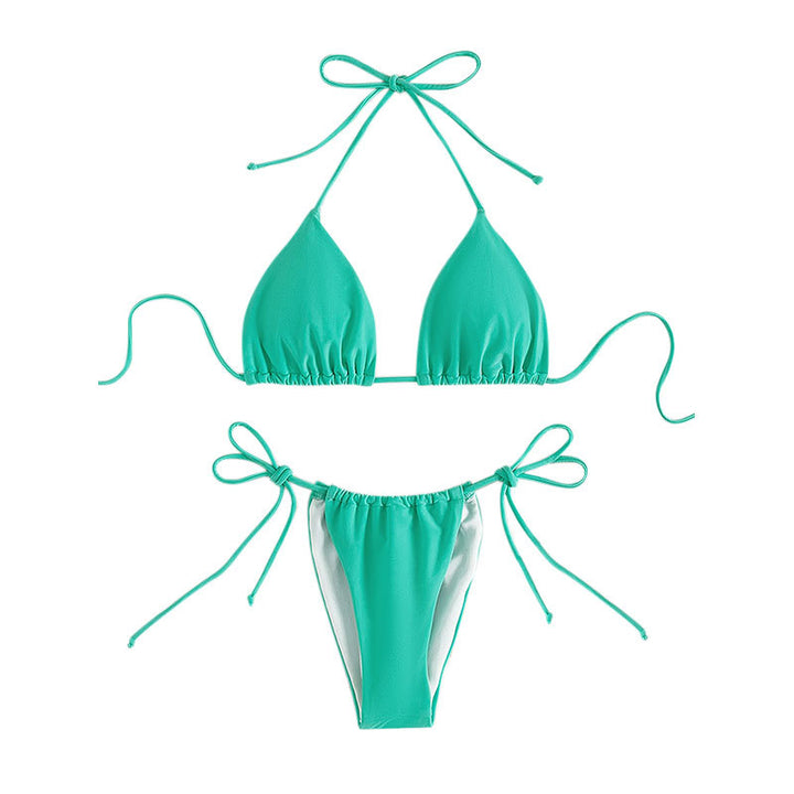 Dame Halter-Nakke Bikini-Sæt med Bindebånd Stilla
