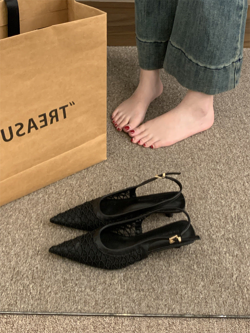 Dame Elegant Slingback Spidsede Balletsko Stilla