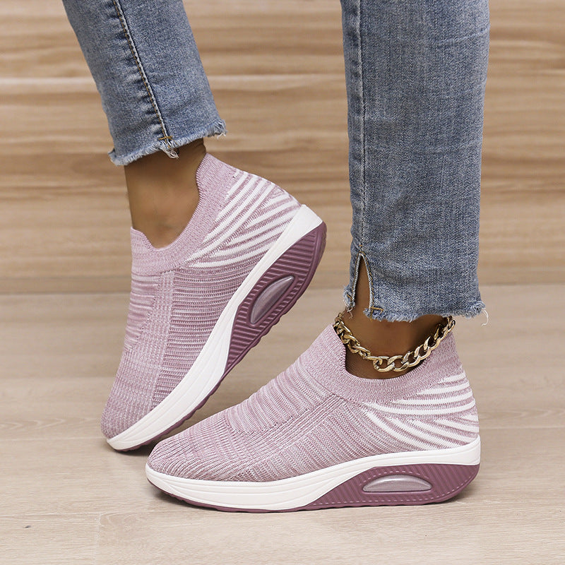 Dame Behagelige Slip-On Sneakers med åndbart overmateriale og stødabsorberende sål Stilla