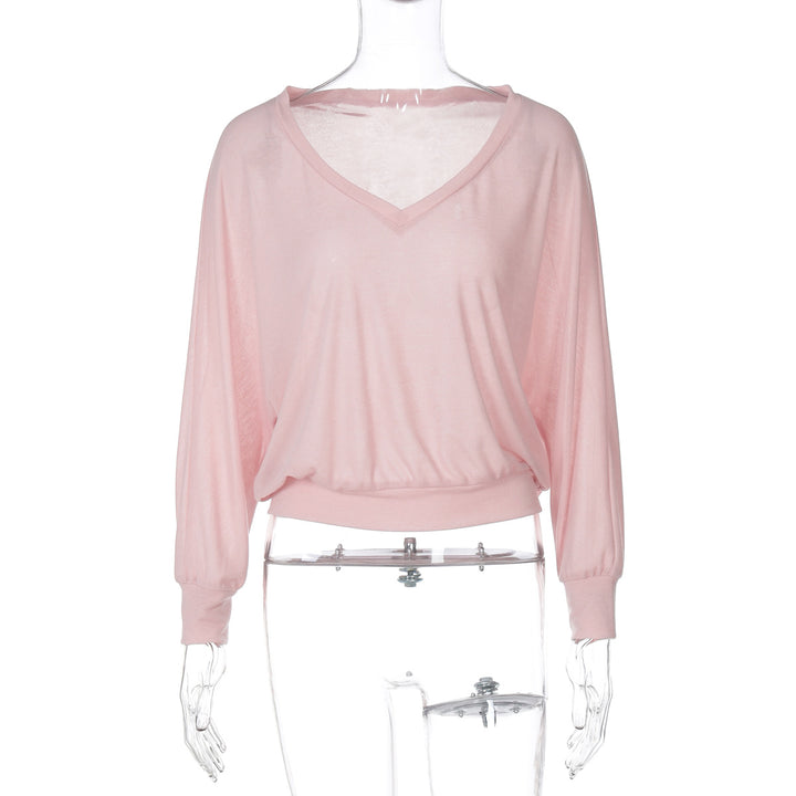 Dame Oversize T-Shirt med dyb V-hals Skovae