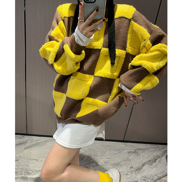 Femme Moderne Ternet Strik Hoodie Stilla