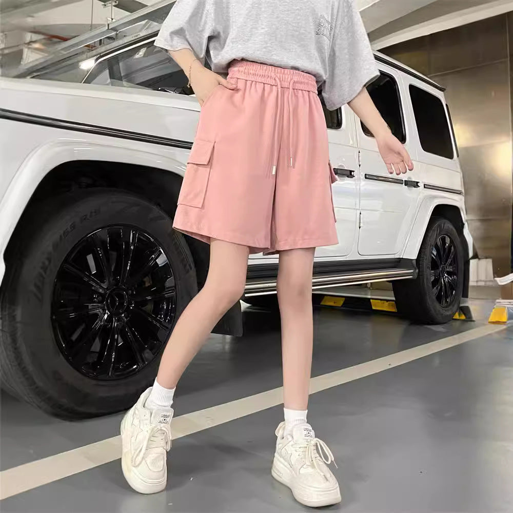 Femme Utility Lounge-Shorts med justerbar snor Stilla