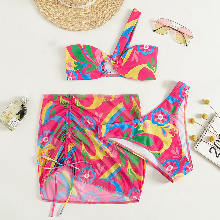 Dame Vibrant Floral Print Bikini Sæt Stilla