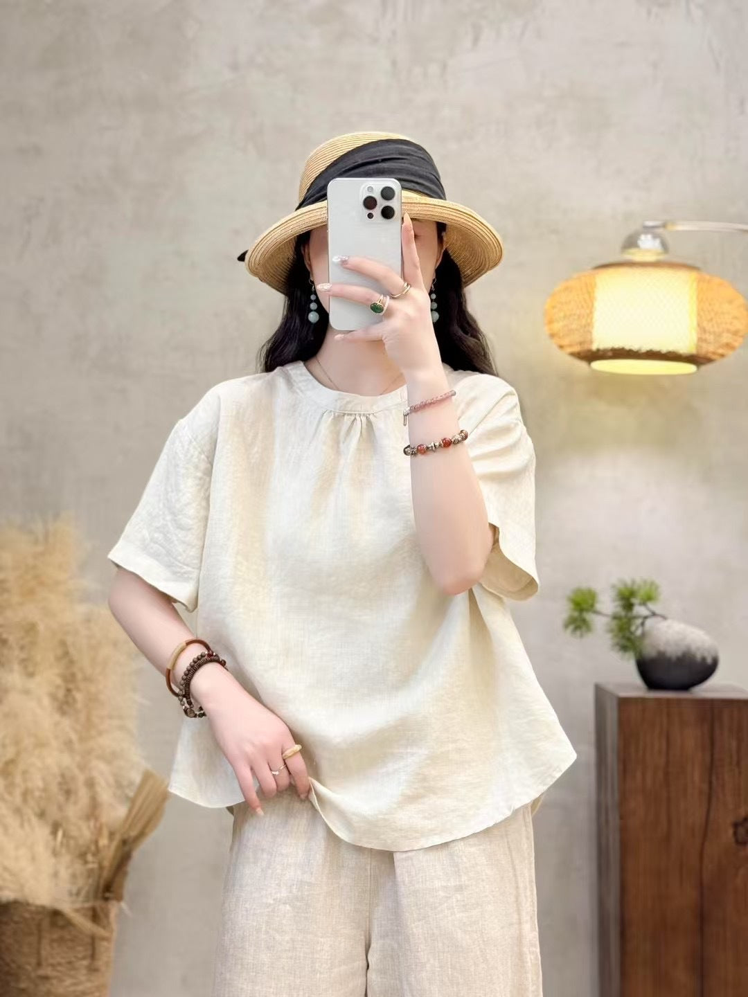 Femme Relaxed Fit Kortærmet Bluse Stilla