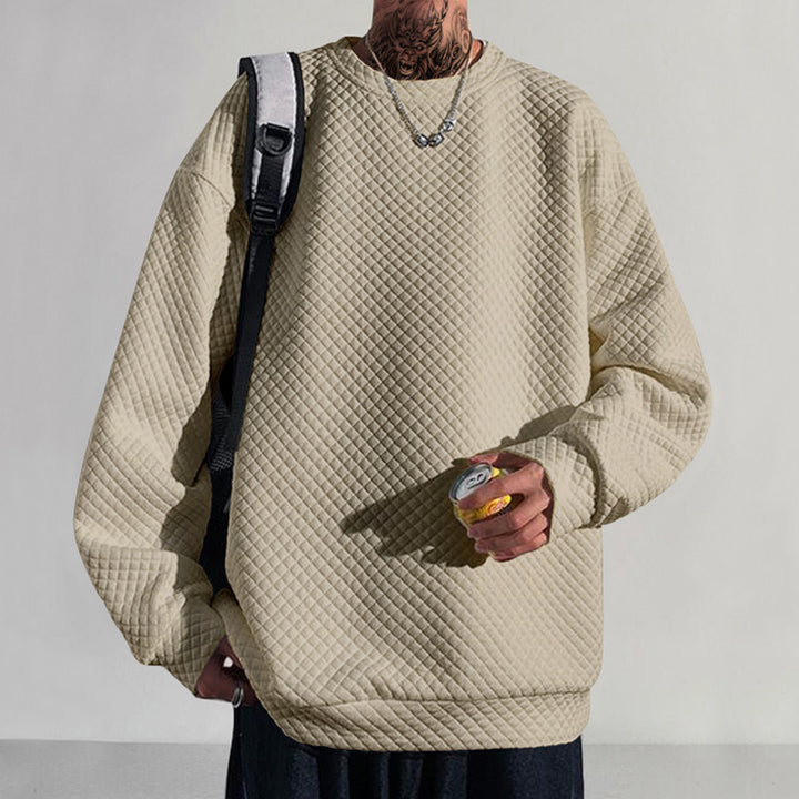 Herrer stilfuld oversized sweater med innovativ struktur og moderne design Stilla