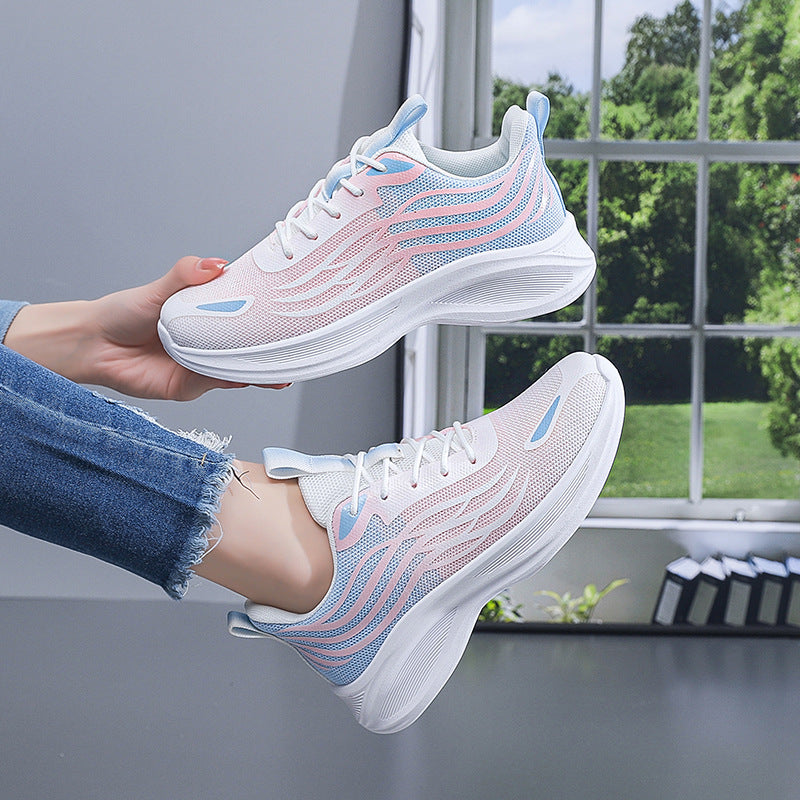 Dame Løbende Sneakers med åndbar Mesh-overflade og dæmpende sål Stilla