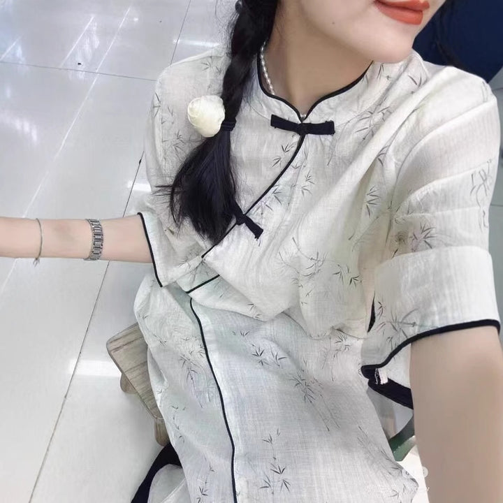 Femme Elegante Kimono-Stil Midi Kjole Stilla