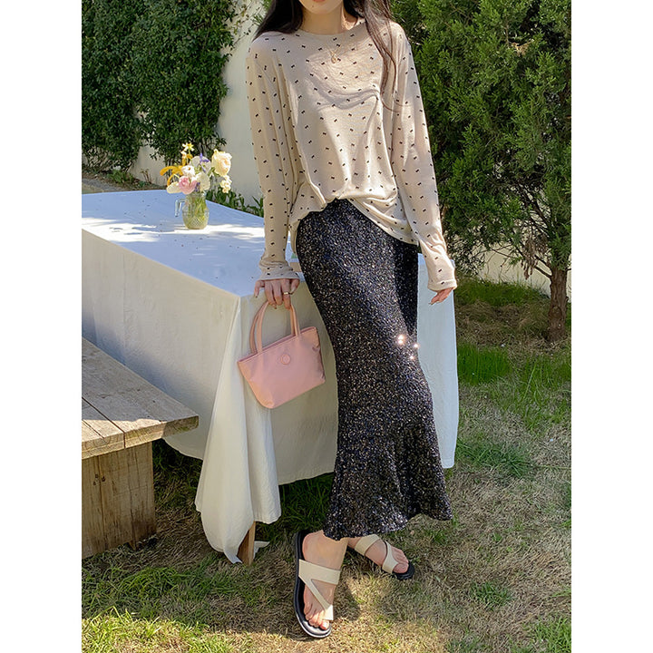 Dame elegant maxi kjole med funklende accenter Stilla