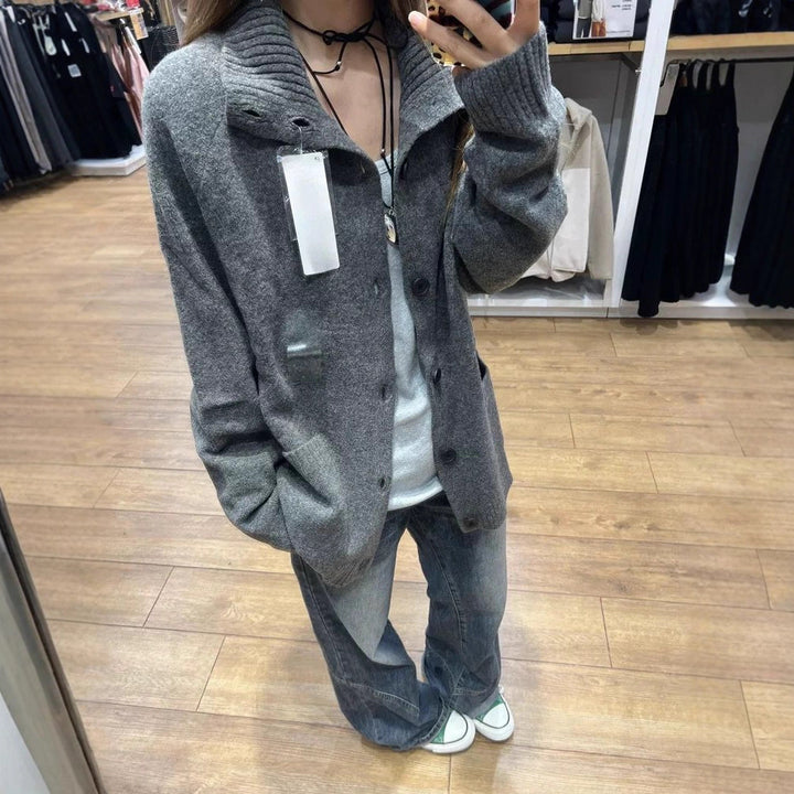 Kvinders Oversized Cardigan med Høje Lommer Stilla