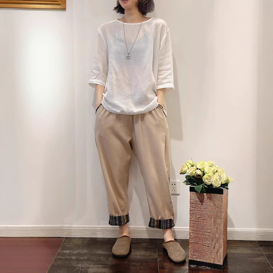 Dame Casual Denim Harem-Bukser Stilla