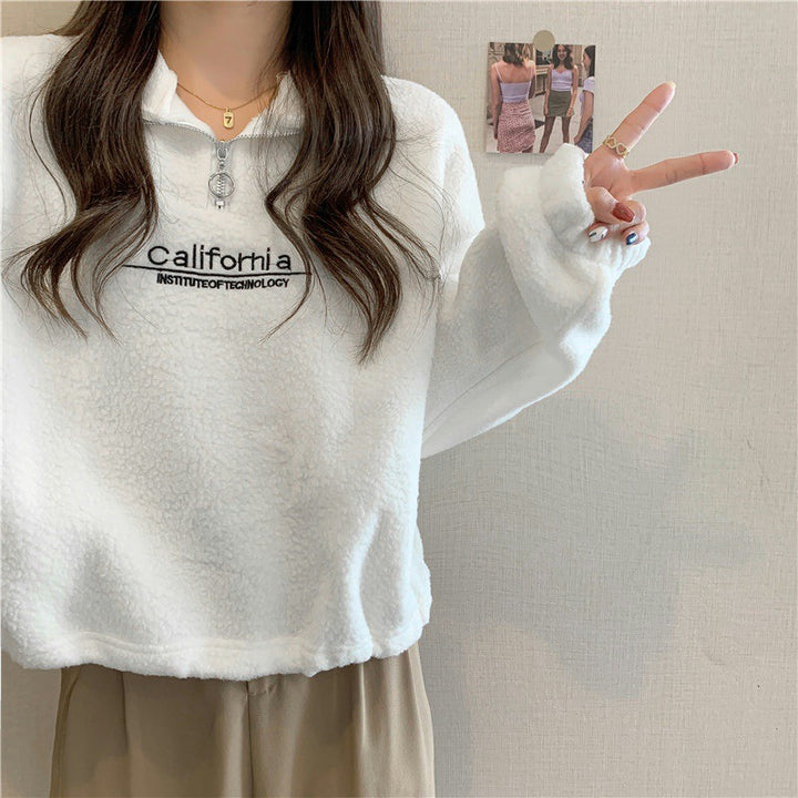 Femme Cozy Fleece Kvart-lynlås Pullover Stilla
