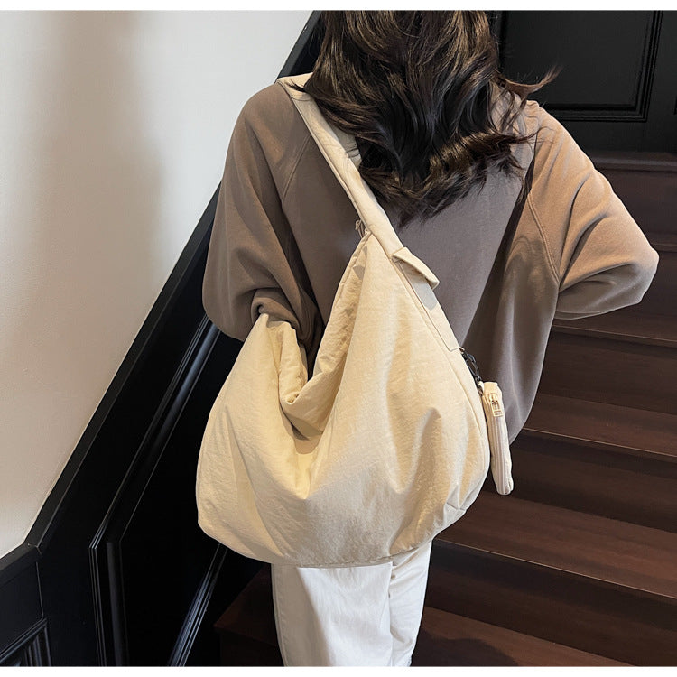 Femme Casual Blødt Stof Hobo Bag Stilla