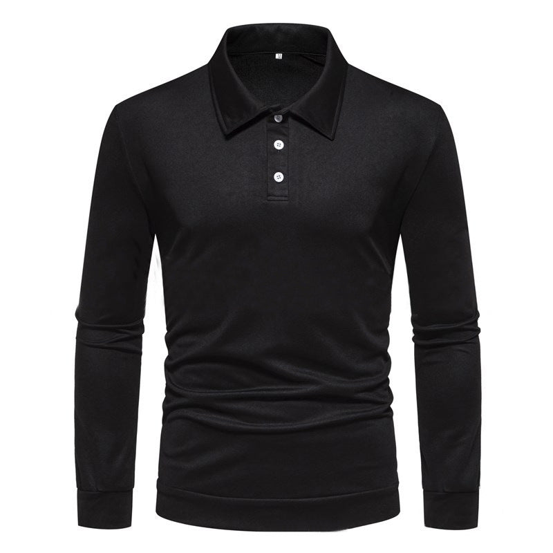 Herre Polo-shirt med lange ærmer og moderne krave Stilla