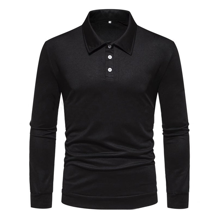 Herre Polo-shirt med lange ærmer og moderne krave Stilla