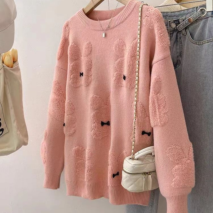 Damer hyggelig sweater med legende dyre applikationer Stilla