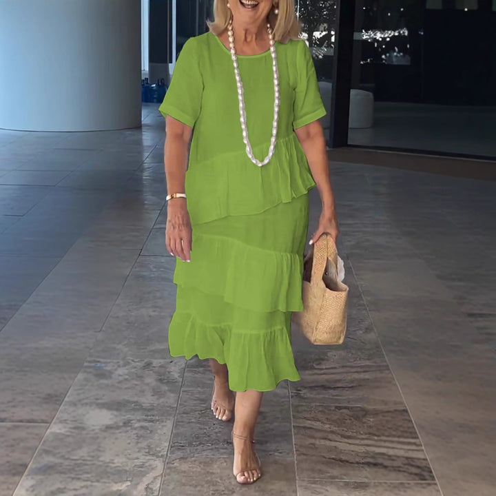 Dame luftig Maxikjole med smart ruffle design og feminin snit Stilla