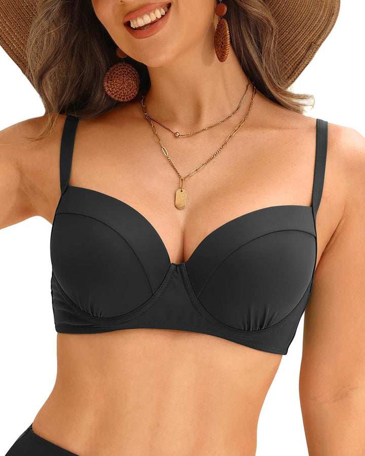 Dame Balconette-bikini top med støttende bøjler og elegant snit Stilla