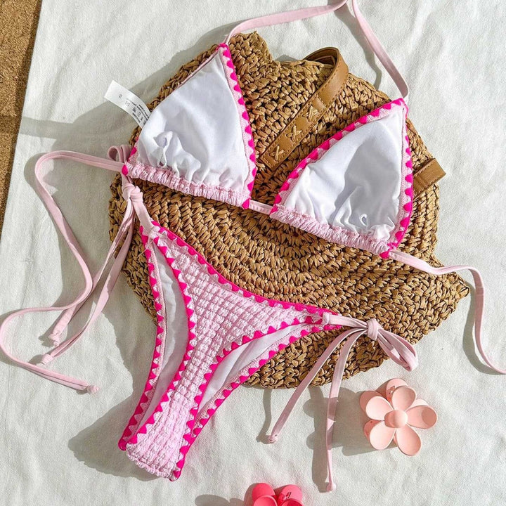 Dame Triangel-Bikini med raffinerede rynkedetaljer Skovae
