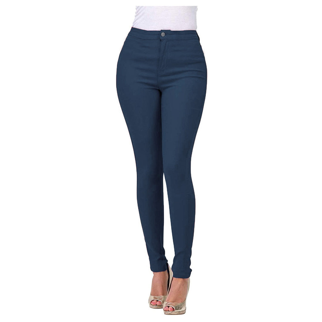 Dame højtskårne skinny jeans med elastisk stretch Skovae