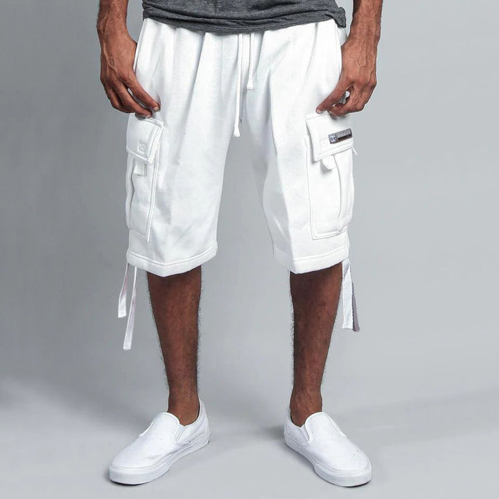 Herrer Cargo-shorts med sidelommer og justerbar talje Stilla