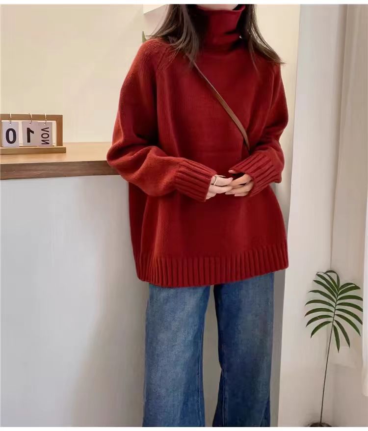 Kvinders oversized turtleneck sweater lavet af høj-kvalitets strik Stilla