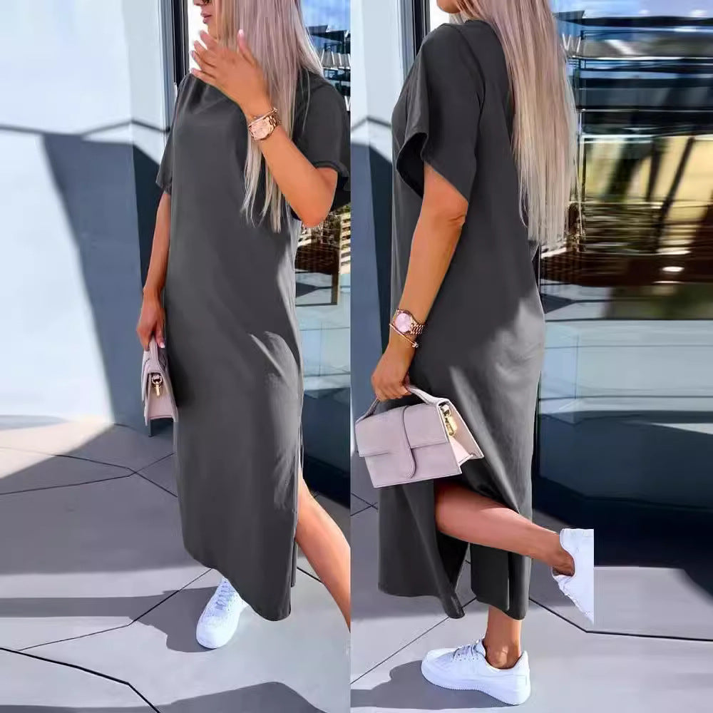 Dame Oversized Midi T-Shirt Kjole Stilla