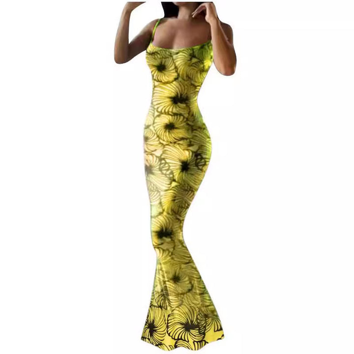 Dame Figurtilpasset Maxi-Kjole med floralt design og svajende kant Stiila
