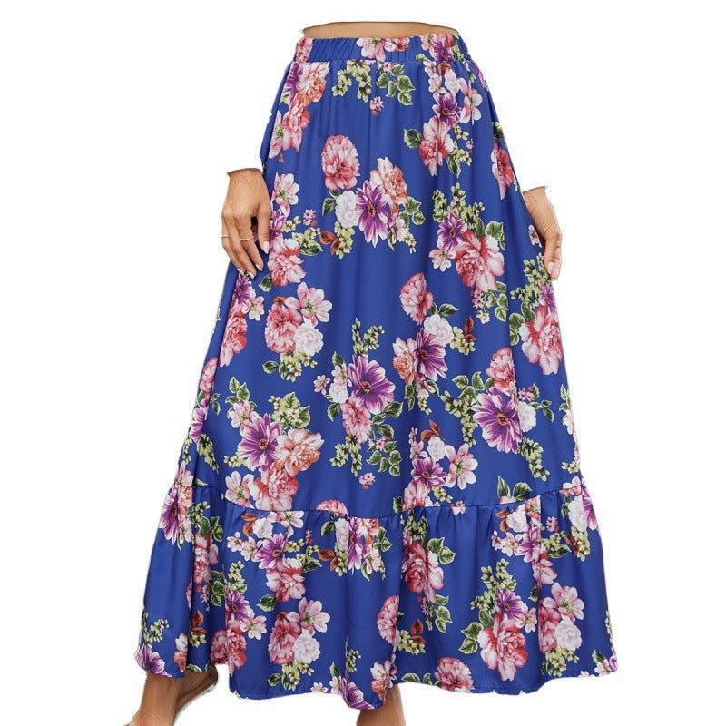 Dame Floral Maxi Nederdel Stilla
