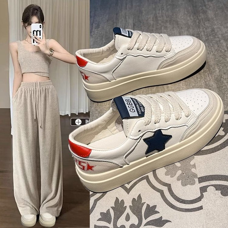 Dame mode sneakers med robust plateau og stilfuld stjernedesign Stilla