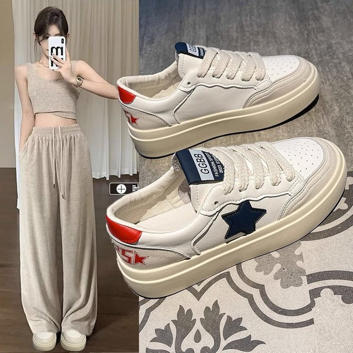 Dame mode sneakers med robust plateau og stilfuld stjernedesign Stilla