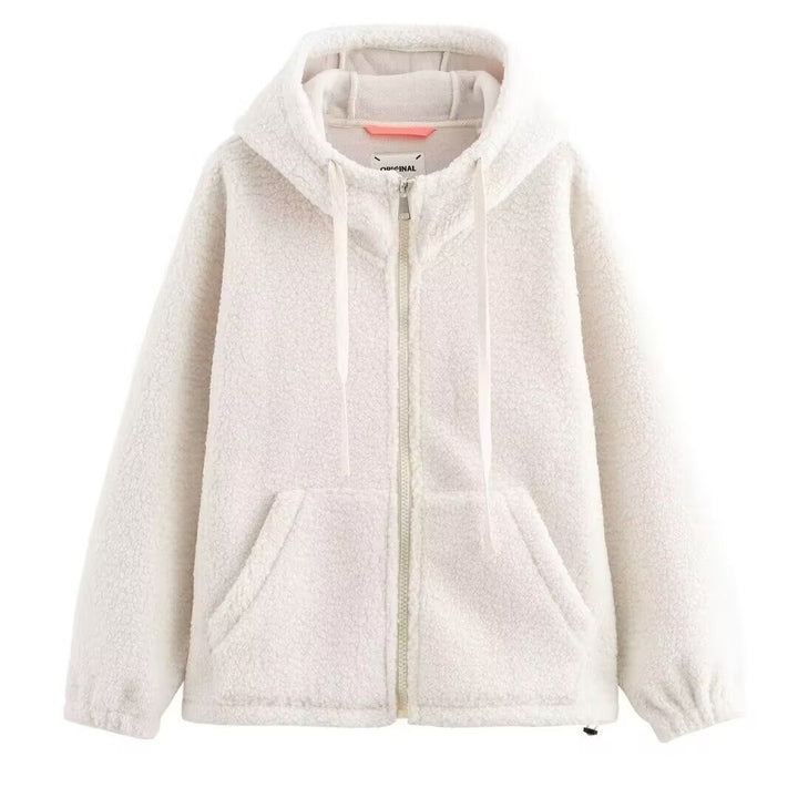 Femme Cozy Sherpa Hoodie Jakke Stilla