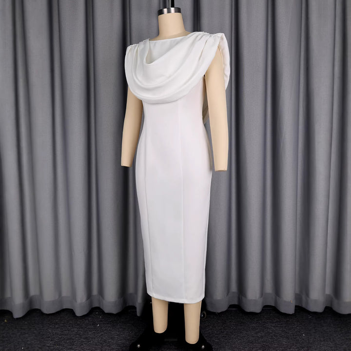 Dame Etuikjole med elegant Drapering Skovae