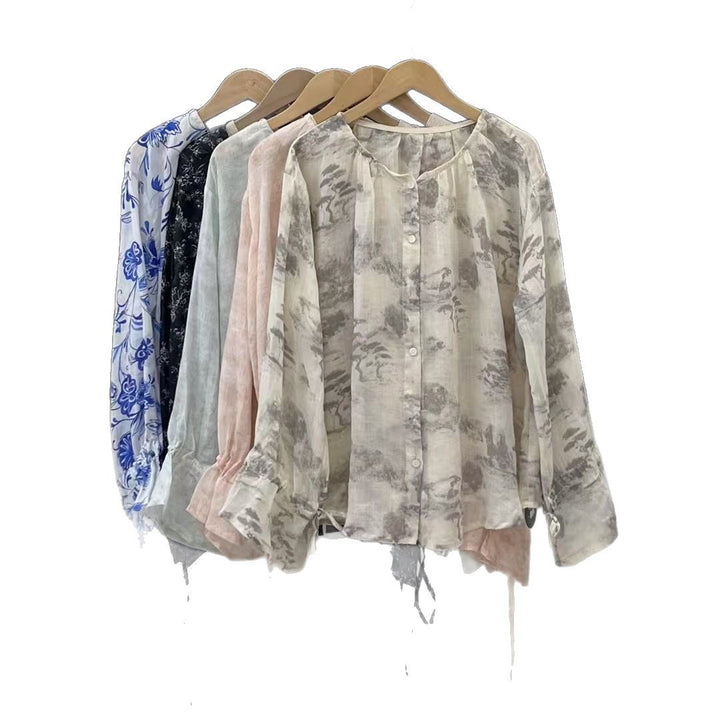 Femme Letvægts Knap-Up Bluse Stilla
