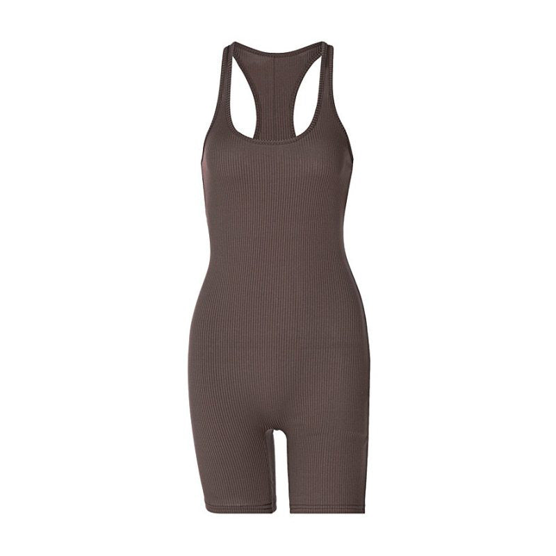 Dame sporty one-piece i afslappet ribdesign Skovae