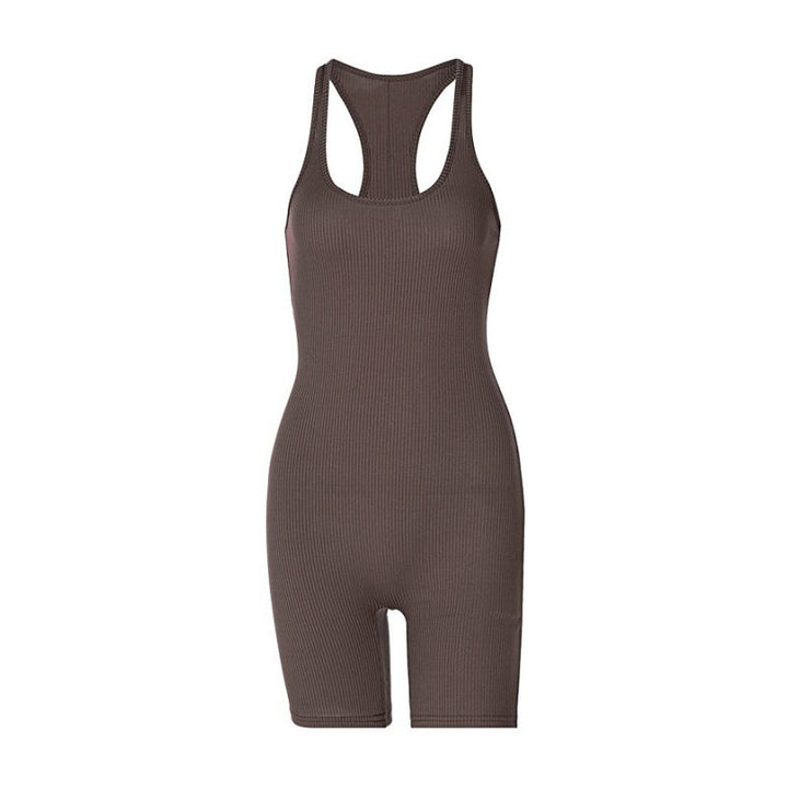 Dame sporty one-piece i afslappet ribdesign Skovae