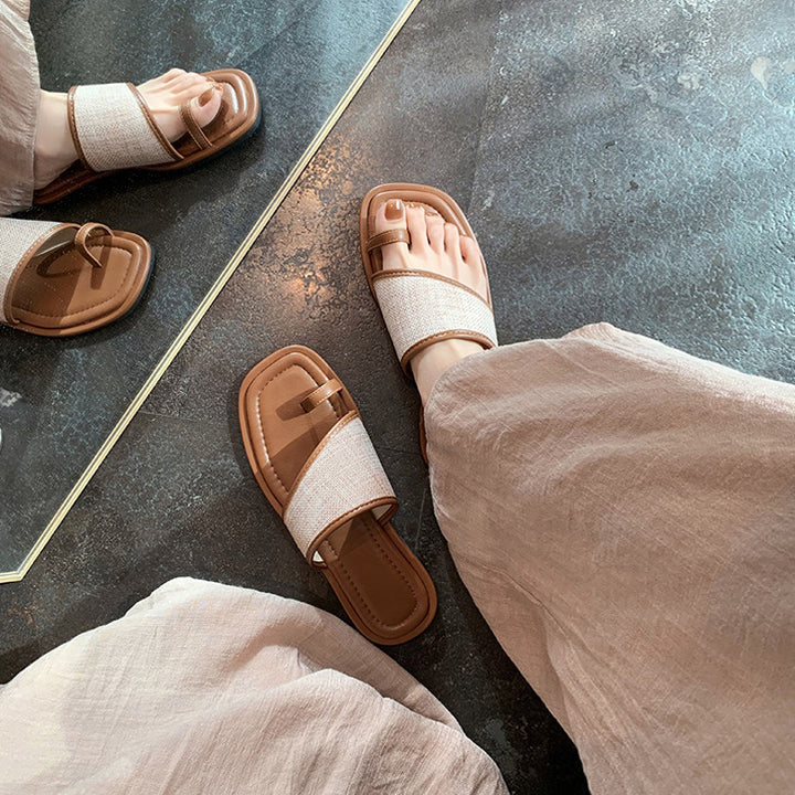 Dame Cross-Rem Flad Riem Sandaler Stilla