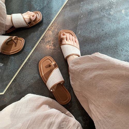 Dame Cross-Rem Flad Riem Sandaler Stilla