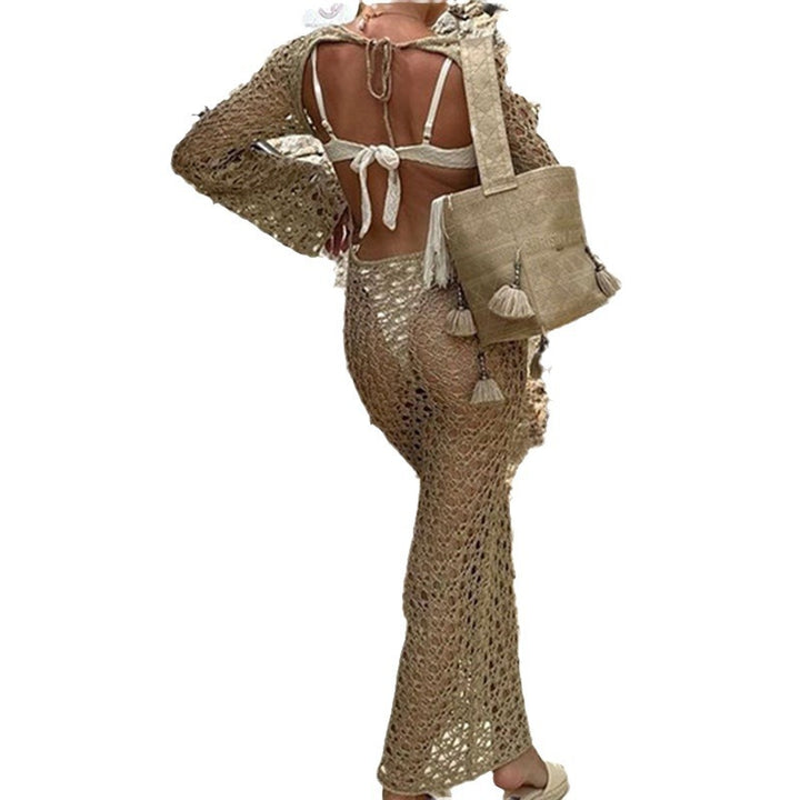 Dame strikkjole i Boho-stil Stilla