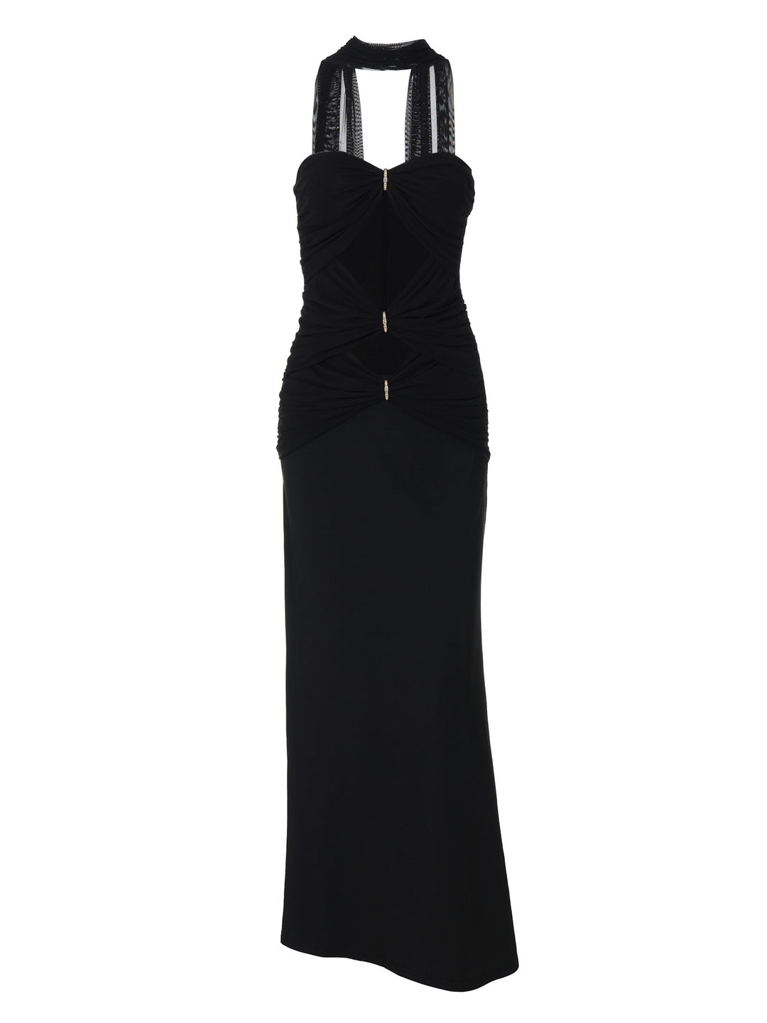 Dame maxikjole med elegant snit, raffinerede folder og fashionable cut-outs Stilla