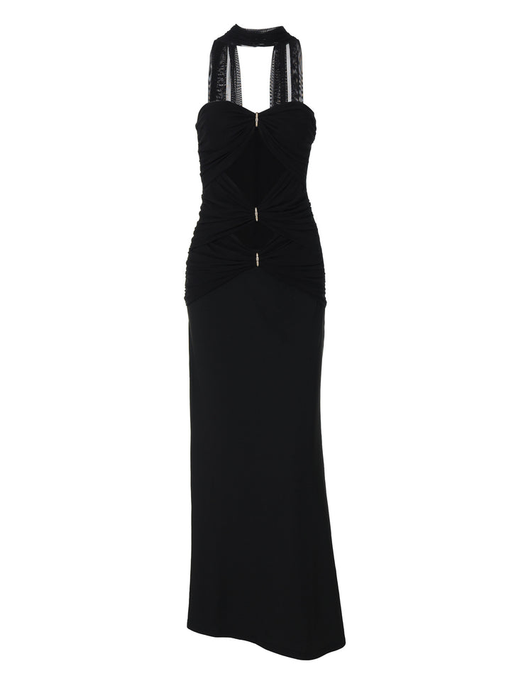 Dame maxikjole med elegant snit, raffinerede folder og fashionable cut-outs Stilla