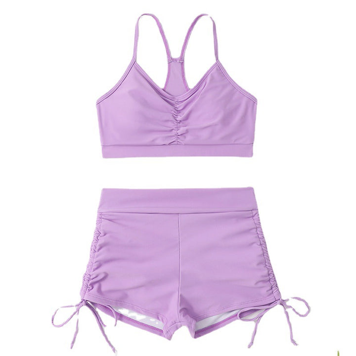 Femme Højskåret Bikini top og Shorts sæt med justerbare snore Stilla