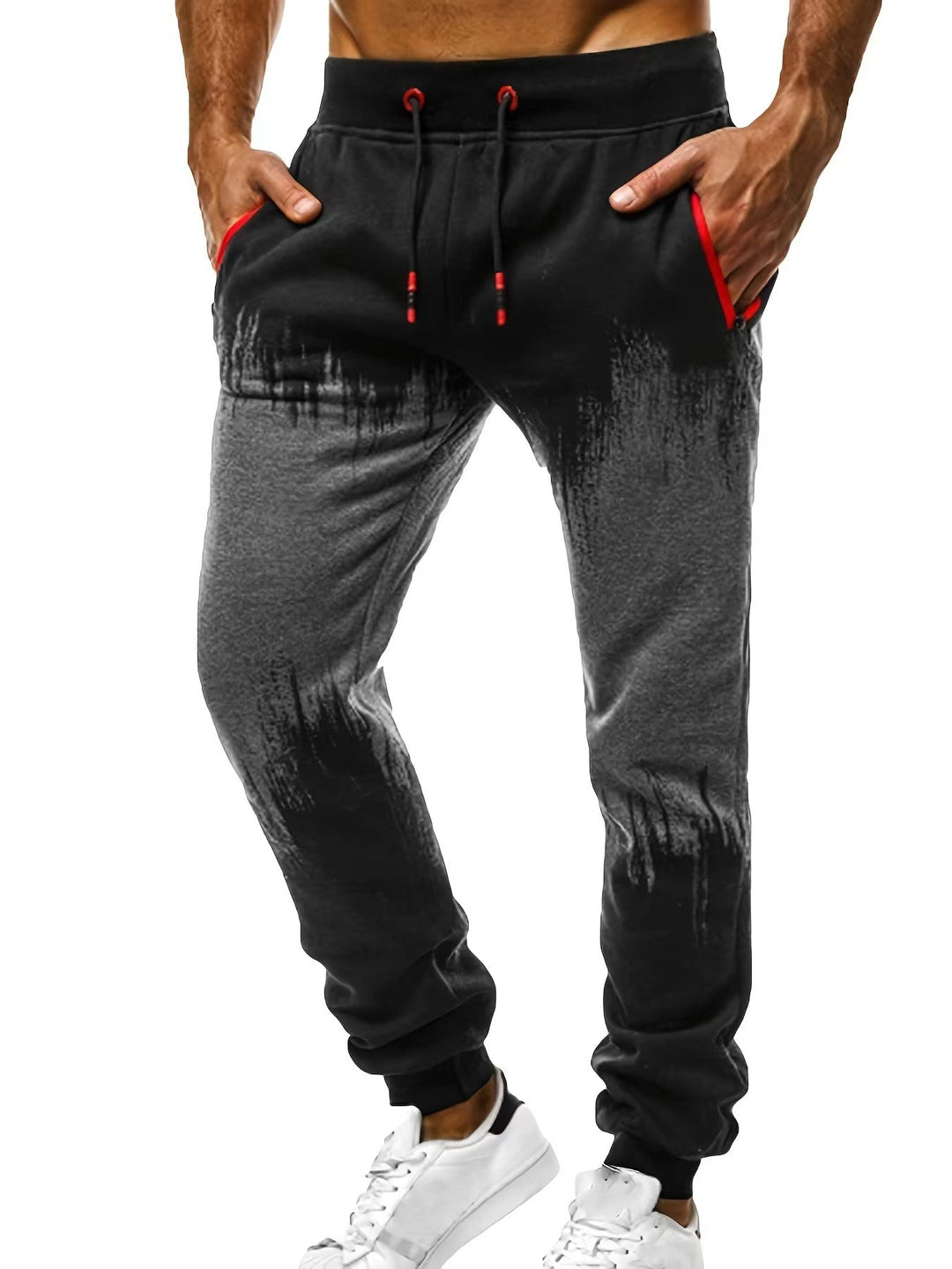 Herrer sporty joggingbukser med moderne farvegradient-effekter Stilla
