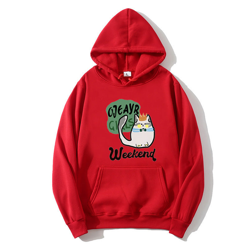 Kvindes hoodie med legende kat motiv Skovae